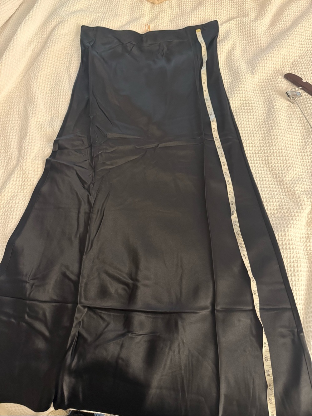 Quince Silk Black A-Line Maxi Skirt - Women size Large NWT - Picture 3 of 4